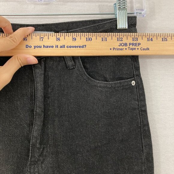 WeWoreWhat Black Side Slit High Rise Skinny Jeans size 26 - Picture 6 of 12